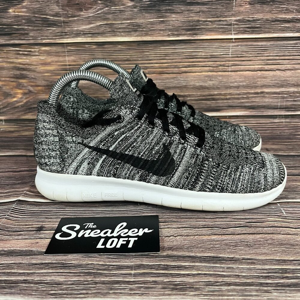 Nike Free RN Flyknit‎ Women's Oreo Athletic Running Shoes Size 7.5
